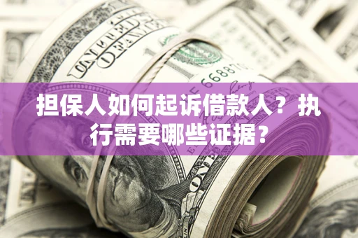 武汉担保人如何起诉借款人？执行需要哪些证据？