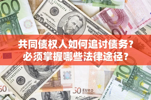 武汉共同债权人如何追讨债务？必须掌握哪些法律途径？